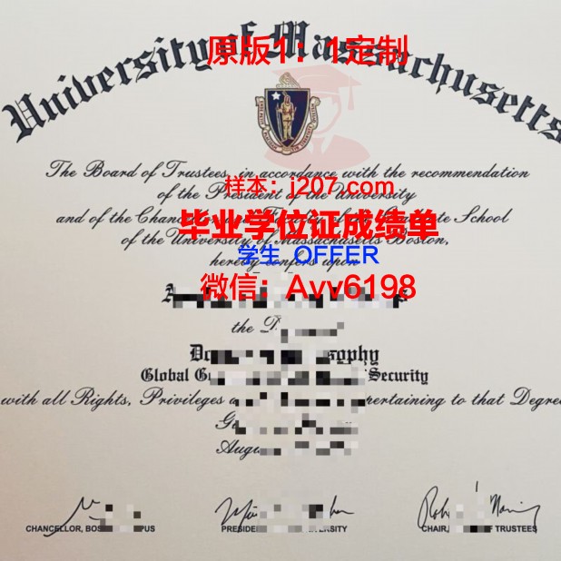马萨诸塞大学波士顿分校学位证书(马萨诸塞大学offer)