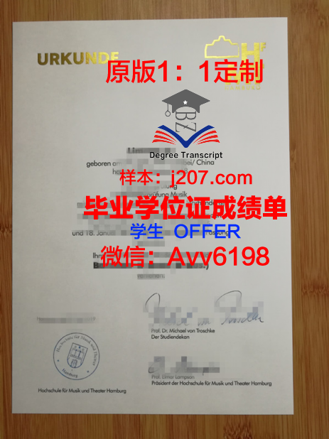 汉堡音乐与戏剧学院毕业证书图片(汉堡音乐与戏剧学院怎么样)
