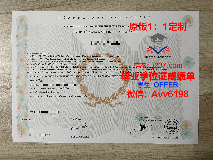 马赛经济管理学院毕业证是什么模样(马赛大学怎么样)