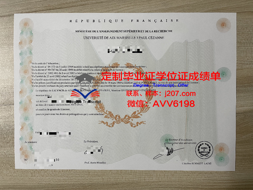 马赛中央理工学院毕业证成绩单(马赛中央理工大学)