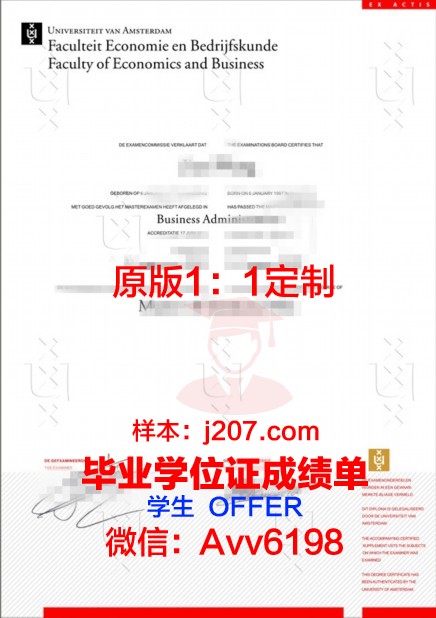 阿姆斯特丹自由大学学位成绩单定制:揭开真相的迷雾
