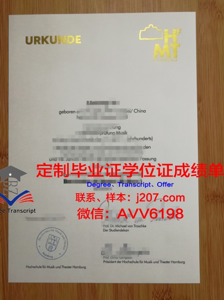 汉堡品牌应用技术大学毕业证外壳(汉堡品牌学院)