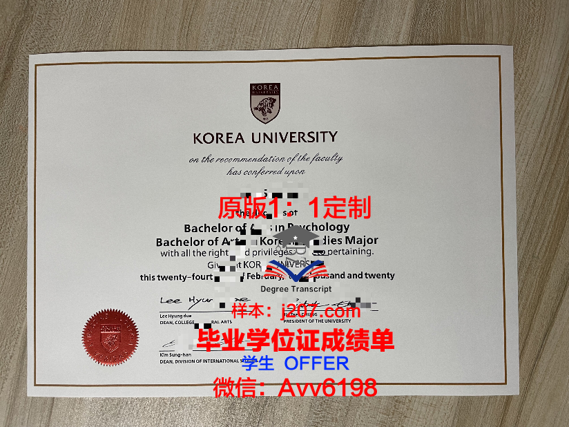 高丽大学的毕业证啥样(高丽大学本科毕业证)