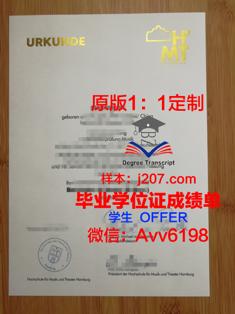 汉堡品牌应用技术大学毕业证原件(汉堡应用科学大学)