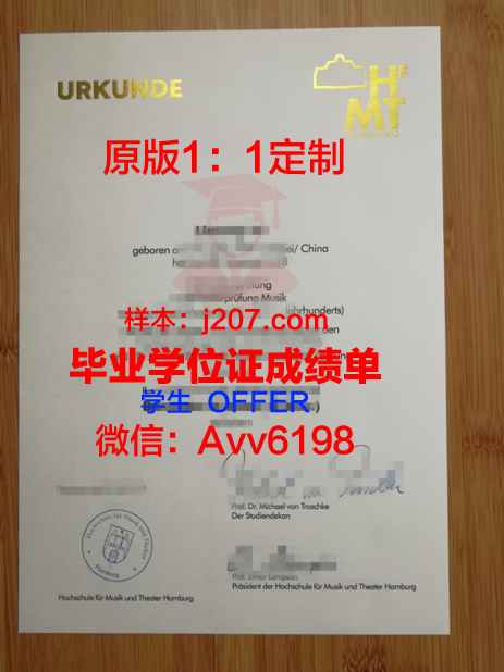 汉堡造型艺术学院毕业证样本(汉堡戏剧学院)