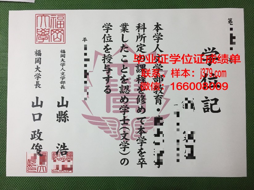 福冈国际学院毕业证学位文凭学历Diploma