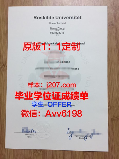 罗斯基勒大学毕业证:一张开启未来的通行证