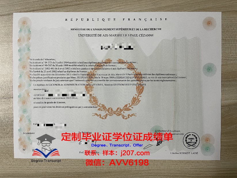 马赛国立高等建筑学院硕士毕业证书样本(马赛大学法学院)