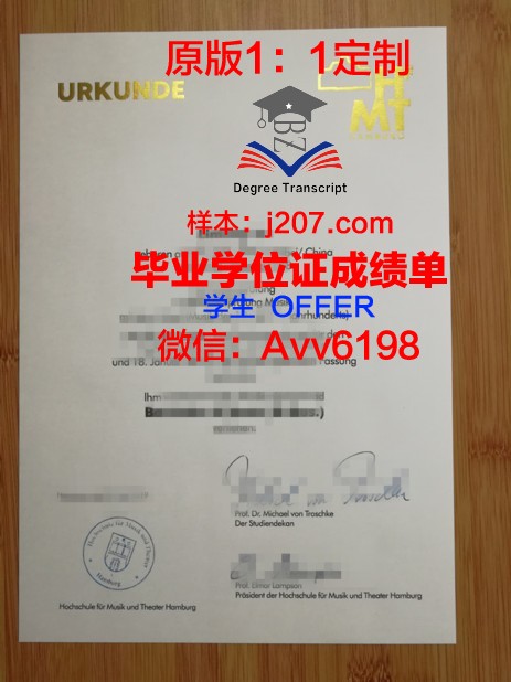 汉堡造型艺术学院毕业证样本(汉堡戏剧学院)