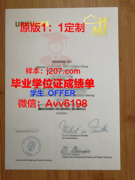 汉堡造型艺术学院学位成绩单定制:艺术与学术的完美融合