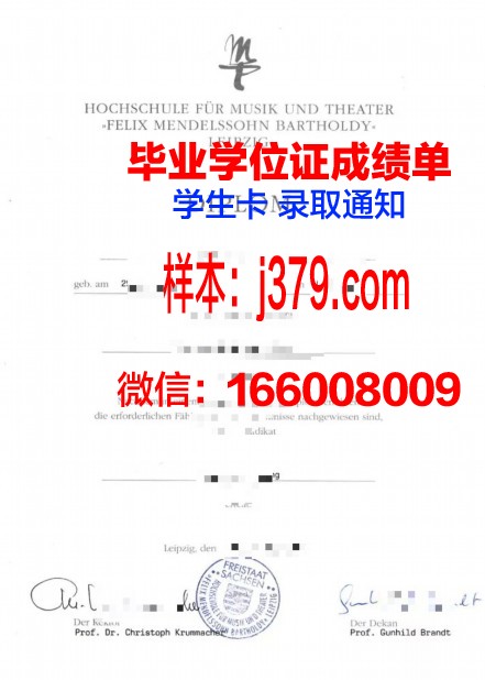 莱比锡音乐和戏剧学院毕业证高清图(莱比锡音乐学院毕业的音乐家)