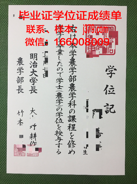 明治学院大学毕业证书(明治学院大学毕业证书图片)