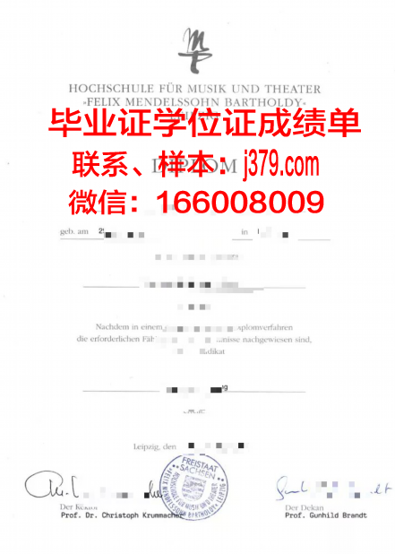 莱比锡音乐和戏剧学院毕业证高清图(莱比锡音乐学院毕业的音乐家)