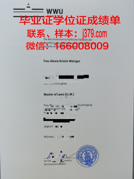 明斯特大学diploma证书(明斯特大学法学院世界排名)