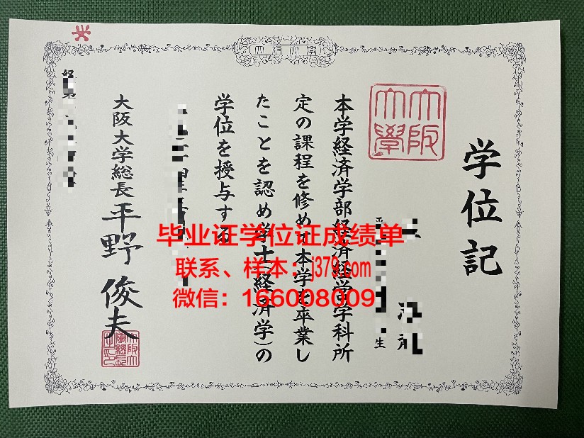 大阪外语学院毕业证认证成绩单Diploma
