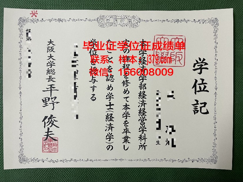 大阪大学硕士毕业证书样本(大阪大学研究生回国就业)