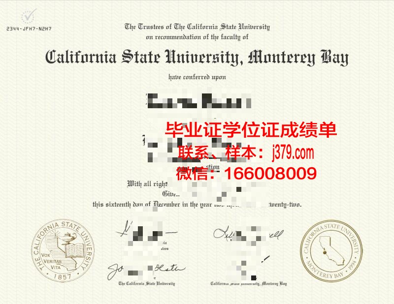 蒙特瓦洛大学证书成绩单(蒙特雷大学官网)