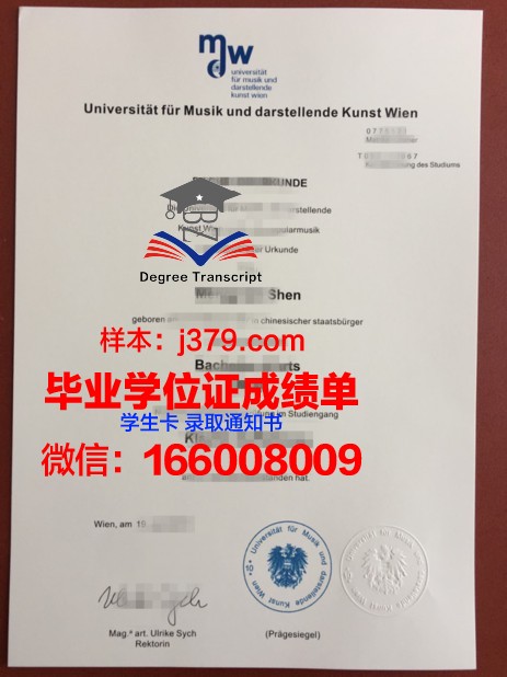 维也纳音乐与艺术市立大学毕业证书图片(维也纳音乐与表演艺术大学怎么样)
