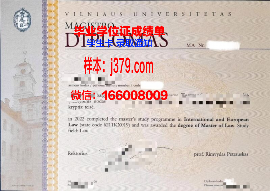 维尔纽斯工业大学毕业证书图片高清(维尔纽斯美术学院)