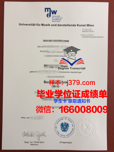 维也纳音乐与艺术市立大学的毕业证啥样(维也纳国立音乐与表演艺术大学招生简章)