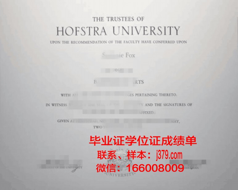 霍夫应用技术大学毕业证翻译