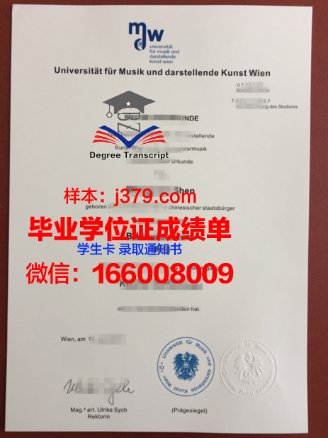 维也纳音乐与艺术市立大学毕业证书模板(维也纳音乐学院校友)