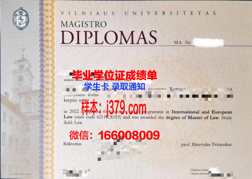 维尔纽斯工业大学本科毕业证(维尔纽斯大学申请条件)