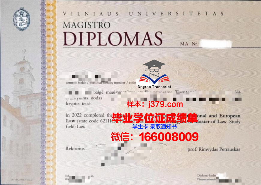 维尔纽斯格迪米纳斯技术大学毕业证书图片模板(维尔扭斯大学)