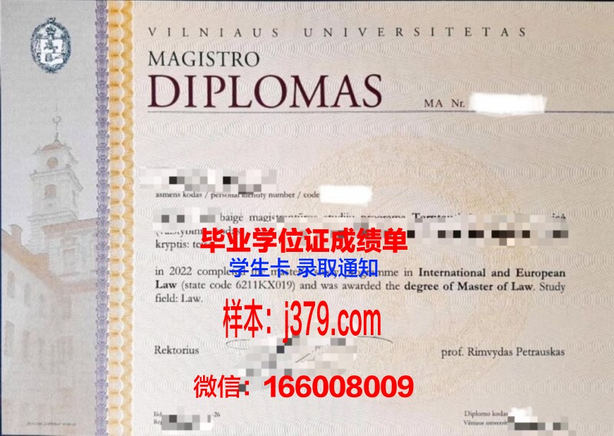 维尔纽斯格迪米纳斯技术大学毕业证书图片模板(维尔扭斯大学)