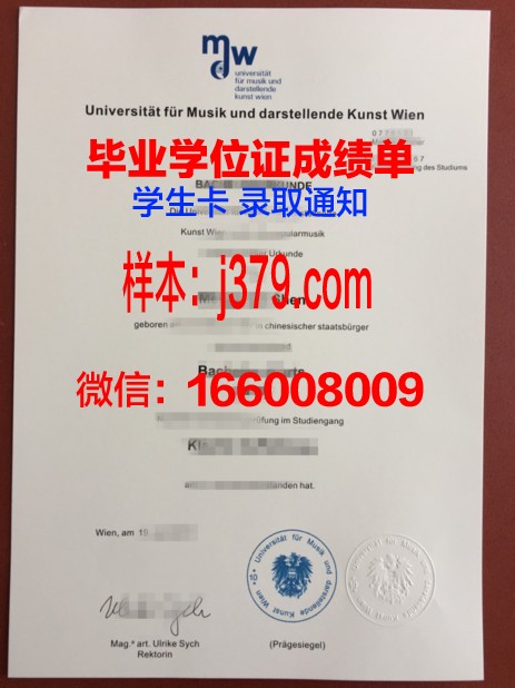 维也纳造型艺术学院毕业证模板(维也纳艺术学院现在)
