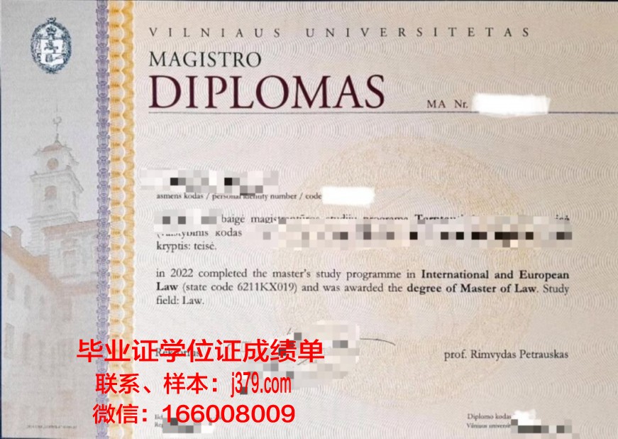 维尔纽斯师范大学毕业证:一张跨国教育的通行证