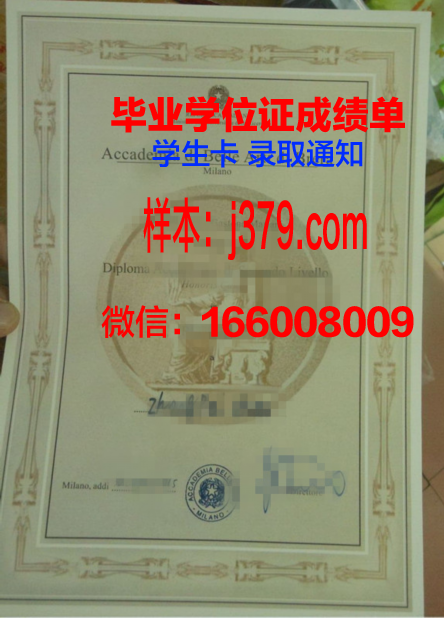 雷焦卡拉布里亚美术学院研究生毕业证(布雷拉美术学院研究生几年制)