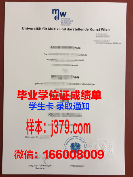 维也纳造型艺术学院毕业证模板(维也纳艺术学院现在)