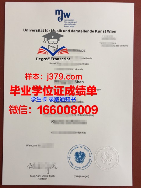 维也纳医科大学毕业文凭